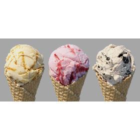 Ice Cream Waffle Cone 3 Flavours 3D model